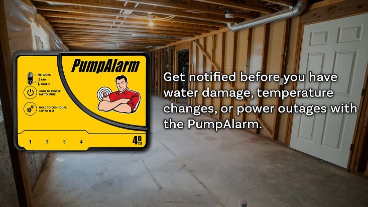 PumpAlarm cellular water alarm for sump pump.
