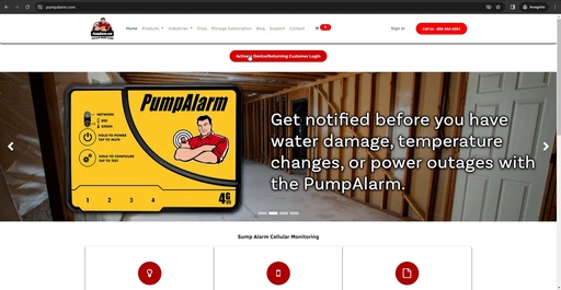 Website Sign In-Returning Customer Login