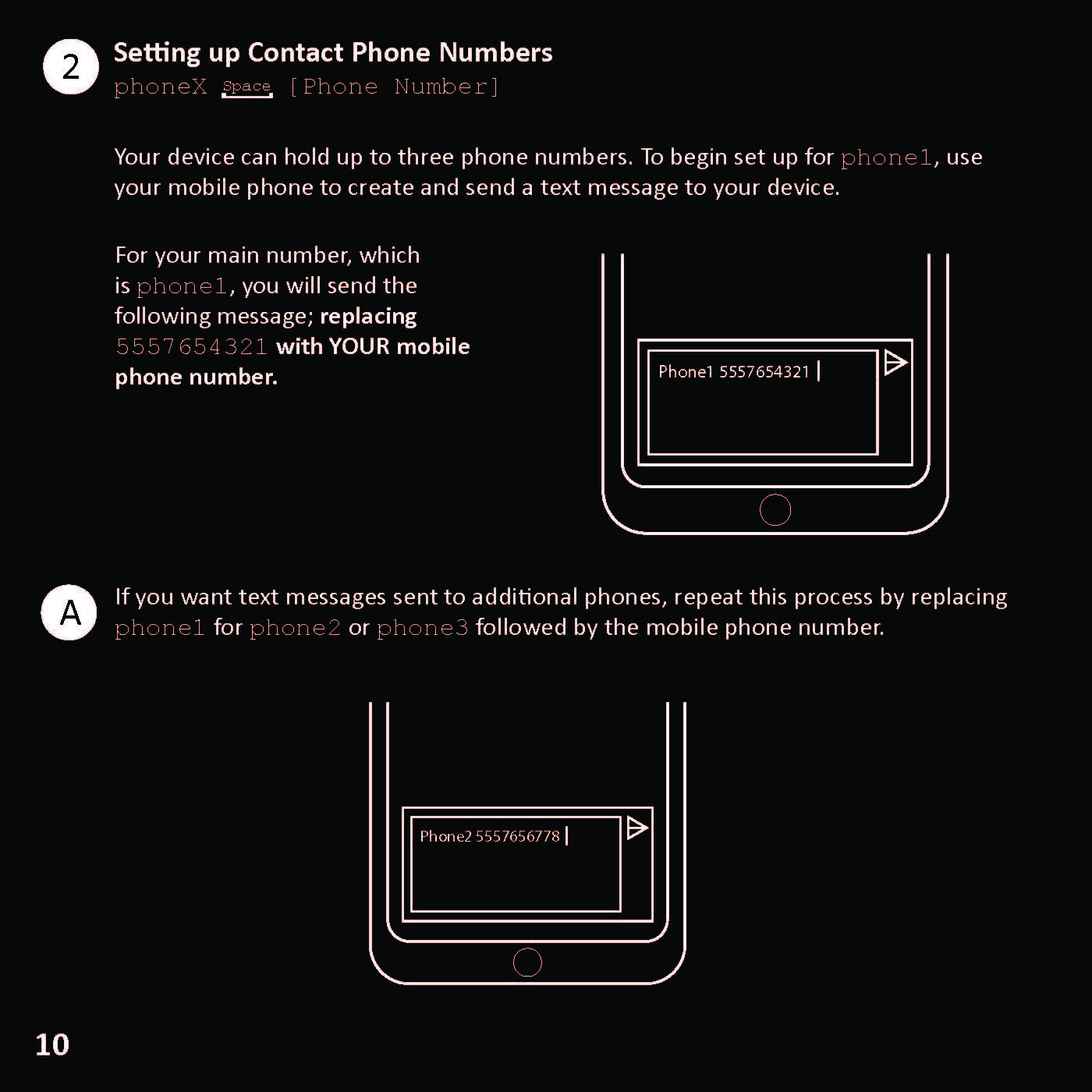 Setting up Contact Phone Numbers